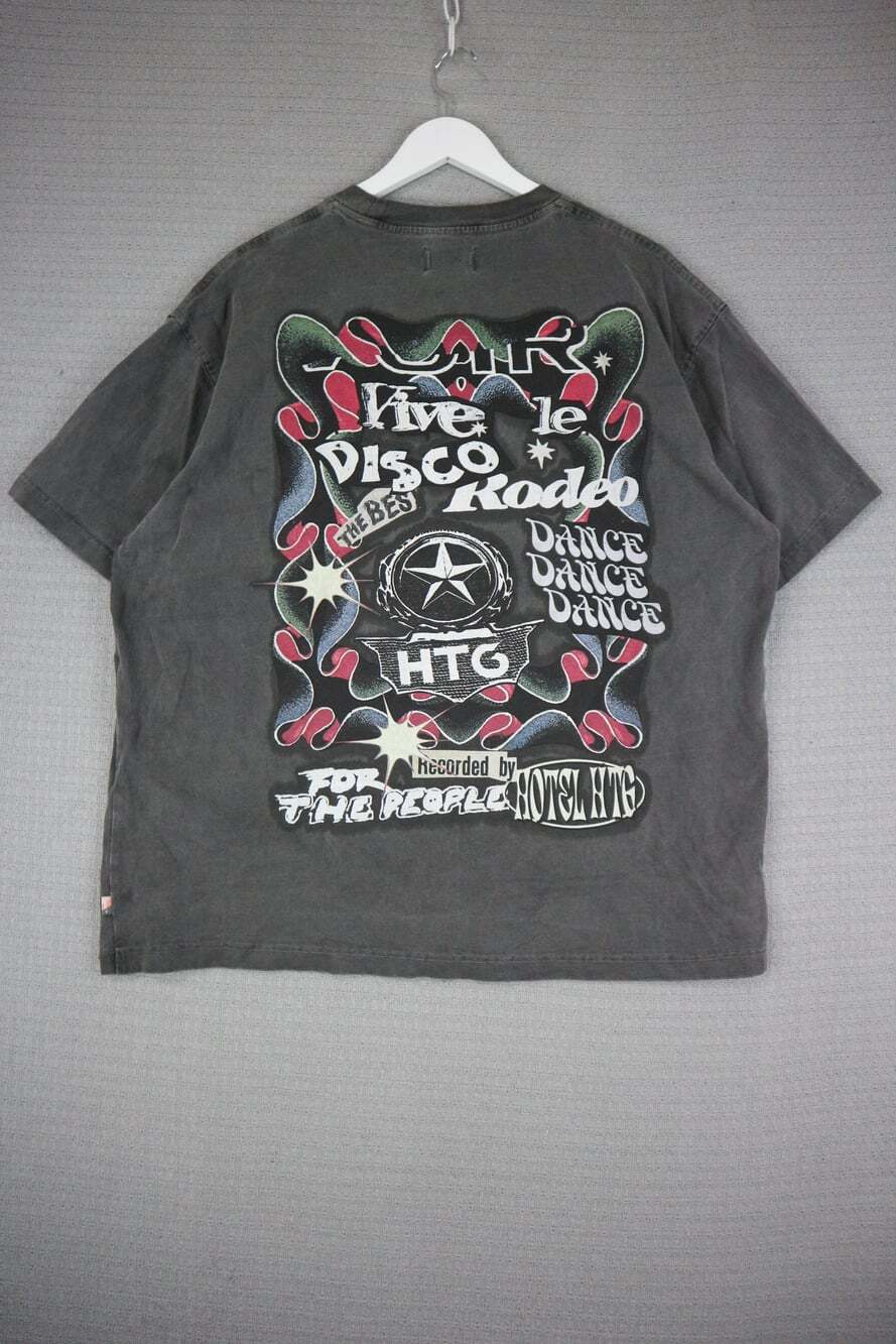 Honor The Gift HTG Hotel Disco Rodeo Graphic T-Shirt Large Black Washed Vintage